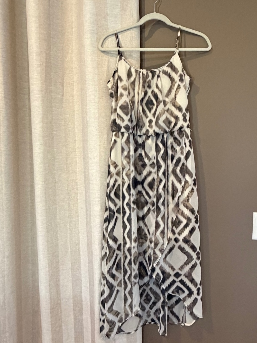 Studio Y Monochrome geometric print Maxi Dress, Lined, Size Medium